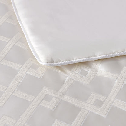 Bianca Firenze Pearl 6 Pcs Jacquard Geometric Comforter Set Super King