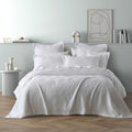 Bianca Cassiano White Polyester Jacquard Coverlet Set Queen/King