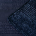 Bianca Cyrano Indigo Soft Velvet Polyester Quilted Coverlet Set Super King
