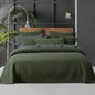 Bianca Lester Olive Velvet Diamond Polyester Coverlet Set Super King