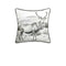 Bianca Alpine Stag Taupe Jacquard Square Velvet Filled Cushion