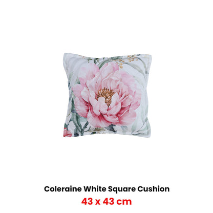 Bianca Coleraine White Coordinate Square Filled Cushion 43 x 43cm