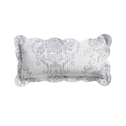 Bianca Florence Grey Oblong Cushion