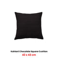 Bianca Kahlani Chocolate Waffle Square Filled Cushion 43 x 43cm