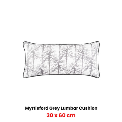 Bianca Myrtleford Grey Lumbar Oblong Filled Cushion 30 x 60cm