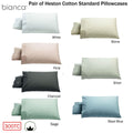 Bianca Pair of Heston Cotton Percale Standard Pillowcases Pink