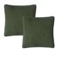 Bianca Pair of Lester Olive Velvet European Pillowcases 65 x 65cm