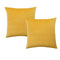 Bianca Elegance Pair of Vivid Coordinates Velvet Gold European Pillowcases 65 x 65 cm
