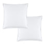 Bianca Pair of Wellington White Linen Cotton European Pillowcases 65 x 65 cm