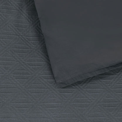 Bianca Hallston Charcoal Pre-Washed Cotton Quilt Cover Set King