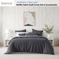 Bianca Kahlani Charcoal Waffle Quilt Cover Set Single