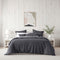 Bianca Kahlani Charcoal Waffle Quilt Cover Set Super King
