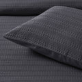 Bianca Kahlani Charcoal Waffle Quilt Cover Set Super King