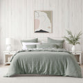 Bianca Kahlani Sage Waffle Quilt Cover Set Queen