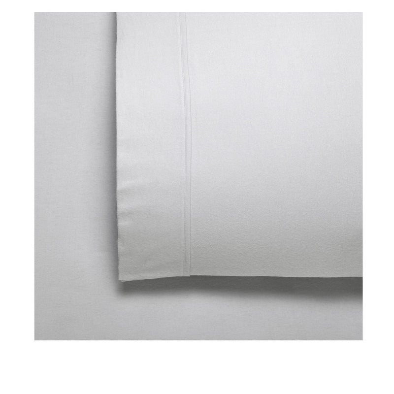 Bianca Fletcher Flannelette Cotton Sheet Set Silver SUPER KING