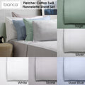 Bianca Fletcher Flannelette Sheet Set Single Steel Blue