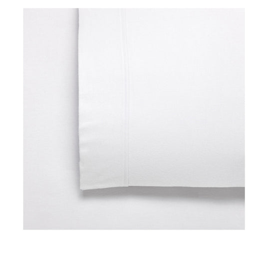 Bianca Fletcher Flannelette Cotton Sheet Set White SUPER KING