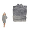 Plush Fleece Bath Robe 190GSM Grey Medium