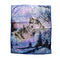 675gsm 2 Ply 3D Print Faux Mink Blanket QUEEN 200x240 cm Winter Wolf