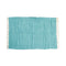 Large Chindi Cotton Handmade Floor Mat with Tassels 90 x 150 cm Aqua
