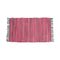 Tonal Chindi Cotton Handmade Floor Mat with Tassels 70 x 120 cm Pink