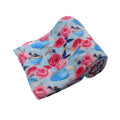 190GSM Fashion Printed Ultra Soft Coral Fleece Throw 127 x 152cm Tea Garden