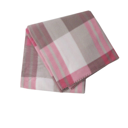180GSM Extra Large Polar Fleece Throw Blanket 150 x 200cm Plaid Pink