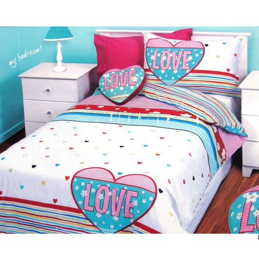 Kids Workshop Country Girl Quilt Cover Set SINGLE