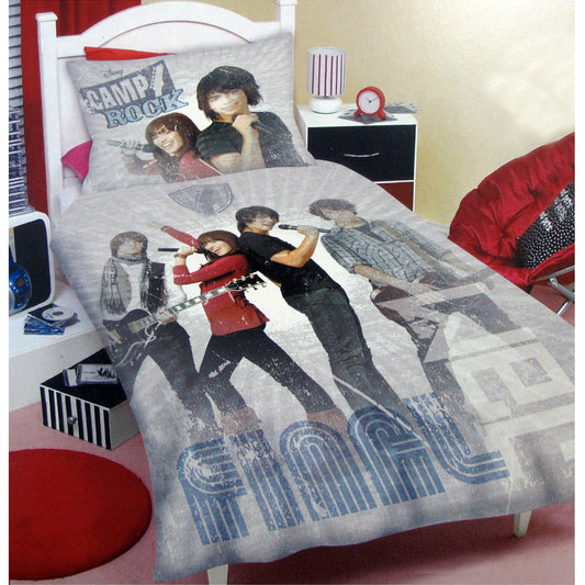 Disney Camp Rock Final Jam Grey Quilt Cover Set SINGLE