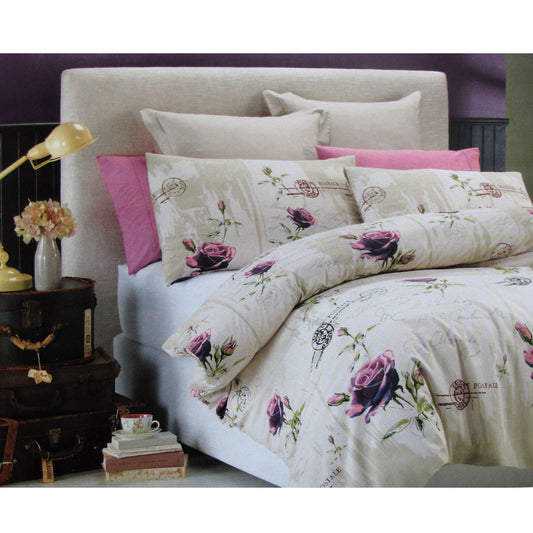 Belmondo French Rose Easy Care Quilt Cover Set KING