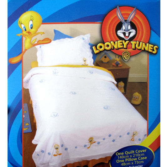 Tweety Faces Quilt Cover Set SINGLE