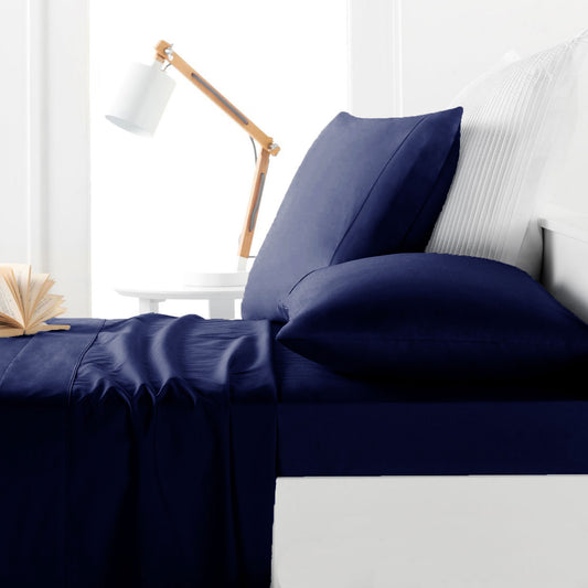 Belmondo 225TC Sheet Set Navy - DOUBLE