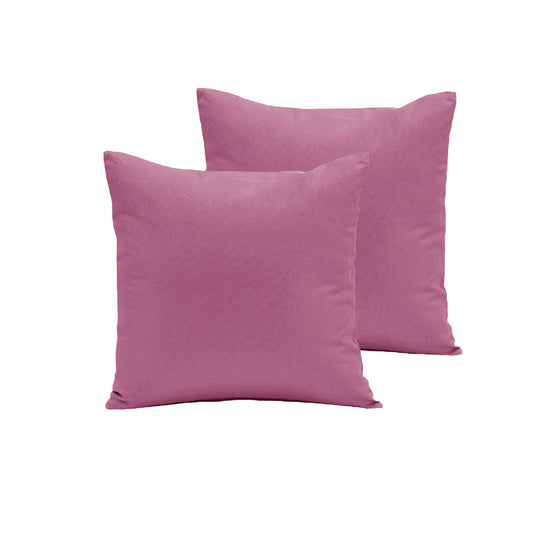 Pair Polyester Cotton European Pillowcases Plum