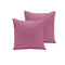 Pair Polyester Cotton European Pillowcases Plum