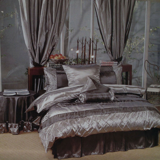 Boudoir Caledonia Black Silver Quilt Cover Set SINGLE