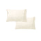 400TC Pair of Solid Color No Flap Standard Pillowcases Cream