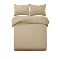 Designer Selection Denver Embossed Quilt Cover Set Latte King