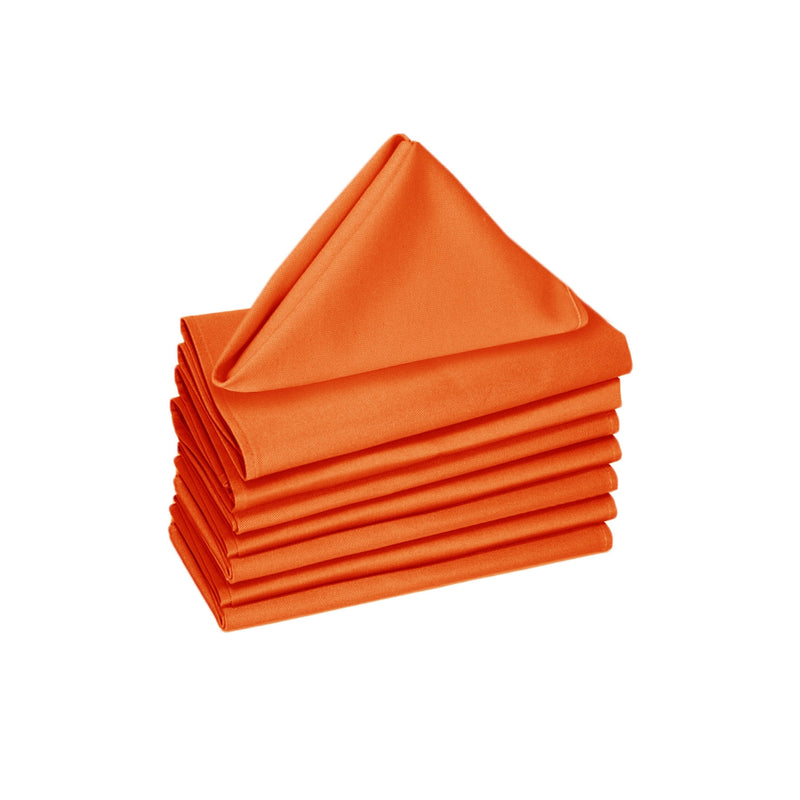 Hoydu Set of 8 Cotton OR Poly Cotton Napkins Mandarin