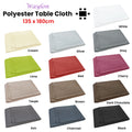 Waylon Damask Permanent Press Polyester Tablecloth 135 x 180cm Brown