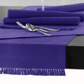 Hoydu Cotton Ribbed Table Runner 45cm x 200cm - ULTRA VIOLET