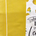 Home Oasis Set of 3 Printed Cotton Rich Tea Towels 50 x 70 cm Lemons Yellow