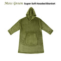 Accessorize Moss Green Super Soft Hooded Blanket Extra Large