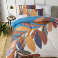 Accessorize Sorrel White Foliage Queen Quilt Cover Set 3pc
