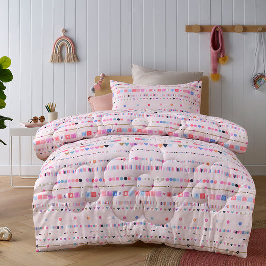 Happy Kids Swifty 2 Piece Washed Cotton Cover Comforter Set SINGLE 160cm x 220cm
