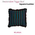 KAAT Amsterdam Viggo Red Stripe Square Filled Cushion 45cm x 45cm