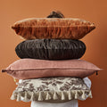 KAAT Amsterdam Mandarin Brown Round Filled Cushion 40cm Diameter