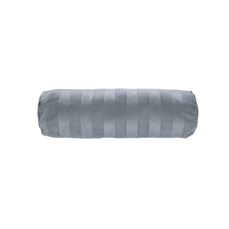 KAAT Amsterdam Softy Stripe Blue Grey Oblong Neckroll Filled Cushion 22cm x 70cm