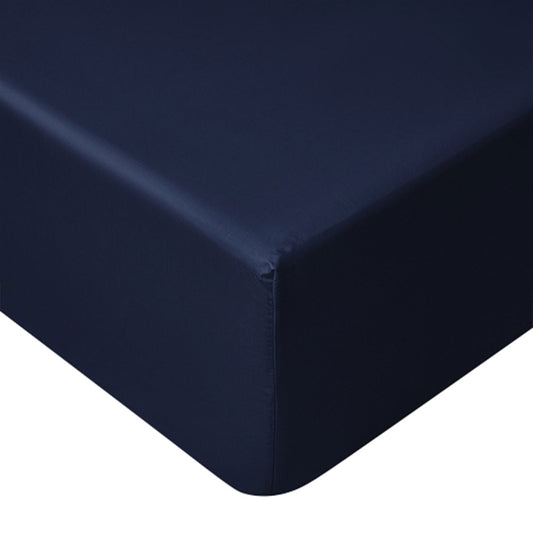 Accessorize Navy Bamboo Cotton Mega Fitted Sheet 50cm Wall King