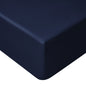 Accessorize Navy Bamboo Cotton Mega Fitted Sheet 50cm Wall Super King