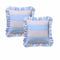 Vintage Design Homewares Pair of Candy Ruffle Blue European Pillowcases 65 x 65cm
